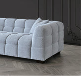 Aluxo Tribeca Sofa Range in Pearl Boucle Fabric - SOLID FURNITURE LTD